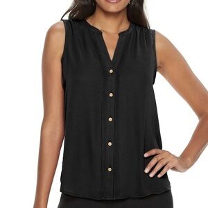 APT 9 Pintuck Sleeveless Blouse EUC